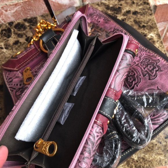 Montana West Backpack and Wallet Set Burgundy - Picture 5 of 6